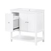 30" Bathroom Vanity with Sink Top, Bathroom Vanity Cabinet with Two Doors and One Drawer, MDF Boards, Solid Wood, One Package