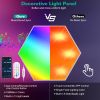 8Pcs Hexagon Light Panels RGBW Colorful Splicing Wall Lamps App Remote Line Control Timing Decorative Gaming Light Music Sync Lamps