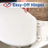 Clorox Antimicrobial Elongated Plastic Toilet Seat with Easy-off Hinges