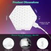 8Pcs Hexagon Light Panels RGBW Colorful Splicing Wall Lamps App Remote Line Control Timing Decorative Gaming Light Music Sync Lamps