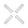 YUHAO 44 in. Integrated LED Indoor White Plywood Modern Ceiling Fan with Reversible Blades and Remote Control